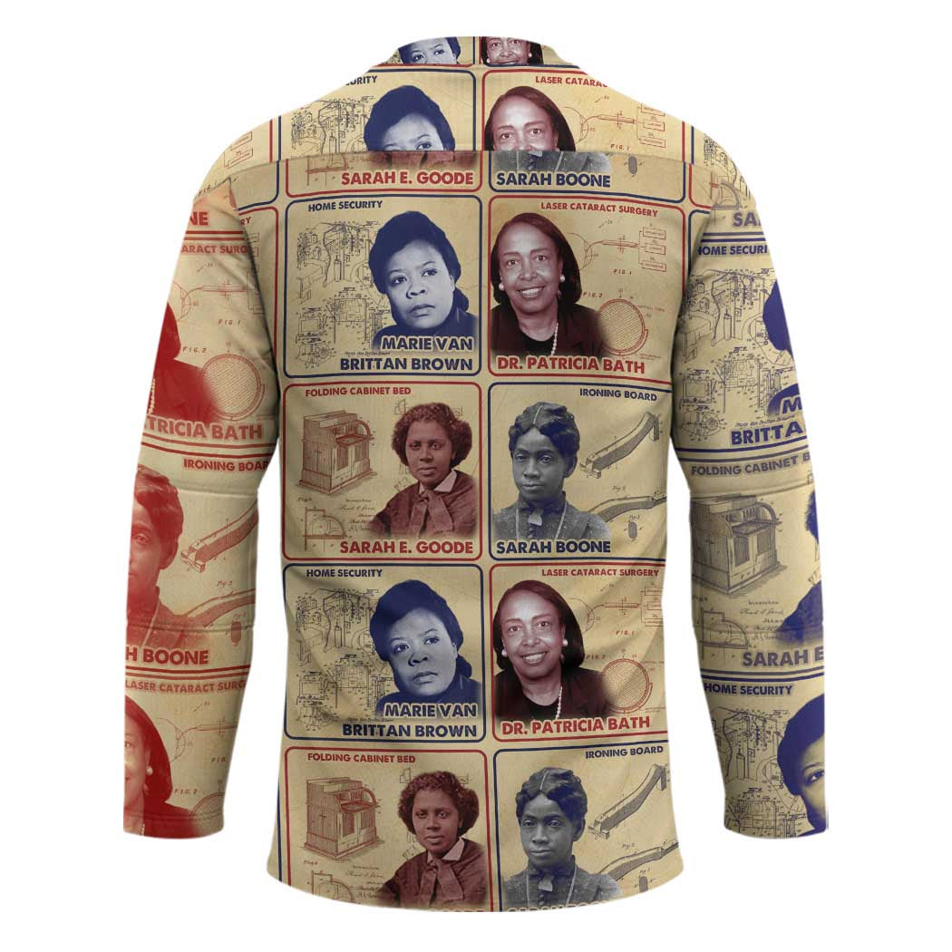 Brains Beauty And Breakthroughs Hockey Jersey African Trailblazing Women Inventors and Innovators - Wonder Print Shop
