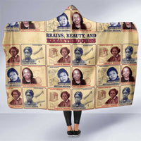 Brains Beauty And Breakthroughs Hooded Blanket African Trailblazing Women Inventors and Innovators - Wonder Print Shop