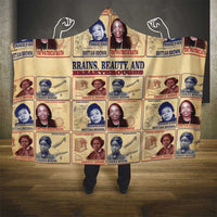 Brains Beauty And Breakthroughs Hooded Blanket African Trailblazing Women Inventors and Innovators - Wonder Print Shop