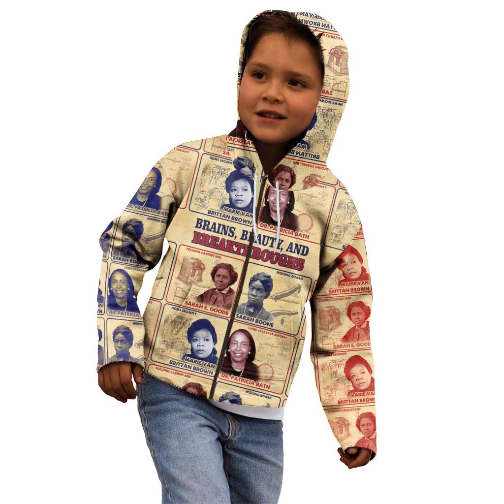 Brains Beauty And Breakthroughs Kid Hoodie African Trailblazing Women Inventors and Innovators - Wonder Print Shop