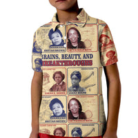 Brains Beauty And Breakthroughs Kid Polo Shirt African Trailblazing Women Inventors and Innovators - Wonder Print Shop