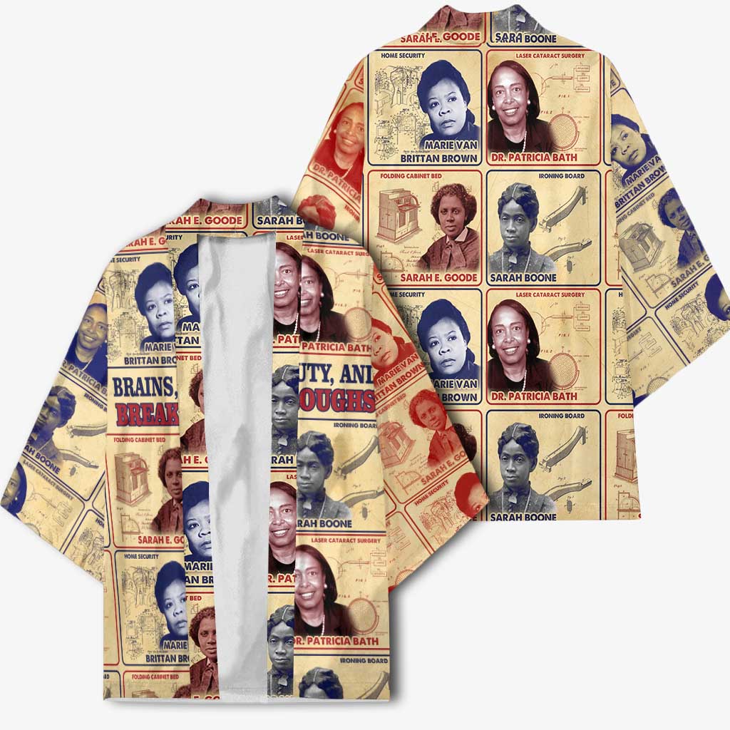 Brains Beauty And Breakthroughs Kimono African Trailblazing Women Inventors and Innovators - Wonder Print Shop