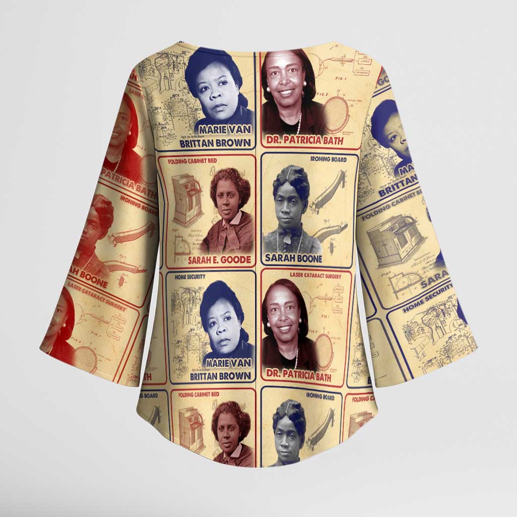 Brains Beauty And Breakthroughs Kimono Sleeve Blouse African Trailblazing Women Inventors and Innovators - Wonder Print Shop