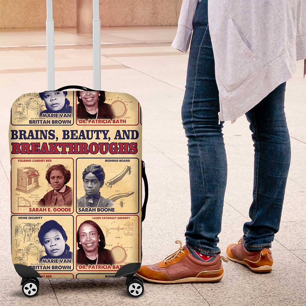 Brains Beauty And Breakthroughs Luggage Cover African Trailblazing Women Inventors and Innovators - Wonder Print Shop