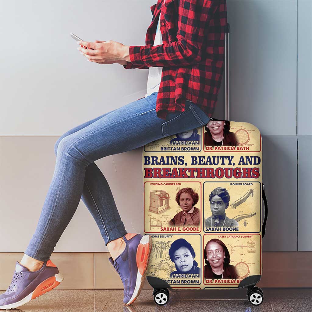 Brains Beauty And Breakthroughs Luggage Cover African Trailblazing Women Inventors and Innovators - Wonder Print Shop