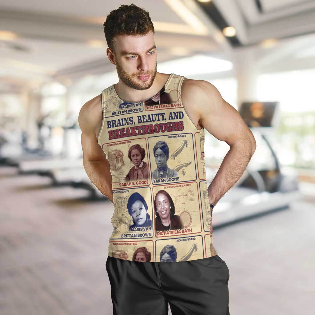 Brains Beauty And Breakthroughs Men Tank Top African Trailblazing Women Inventors and Innovators - Wonder Print Shop
