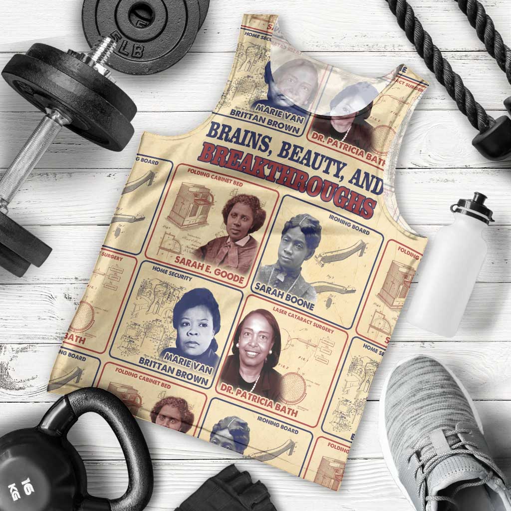 Brains Beauty And Breakthroughs Men Tank Top African Trailblazing Women Inventors and Innovators - Wonder Print Shop