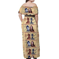 Brains Beauty And Breakthroughs Off Shoulder Maxi Dress African Trailblazing Women Inventors and Innovators - Wonder Print Shop