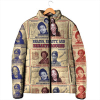 Brains Beauty And Breakthroughs Padded Jacket African Trailblazing Women Inventors and Innovators - Wonder Print Shop