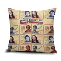 Brains Beauty And Breakthroughs Pillow Cover African Trailblazing Women Inventors and Innovators - Wonder Print Shop