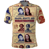 Brains Beauty And Breakthroughs Polo Shirt African Trailblazing Women Inventors and Innovators - Wonder Print Shop
