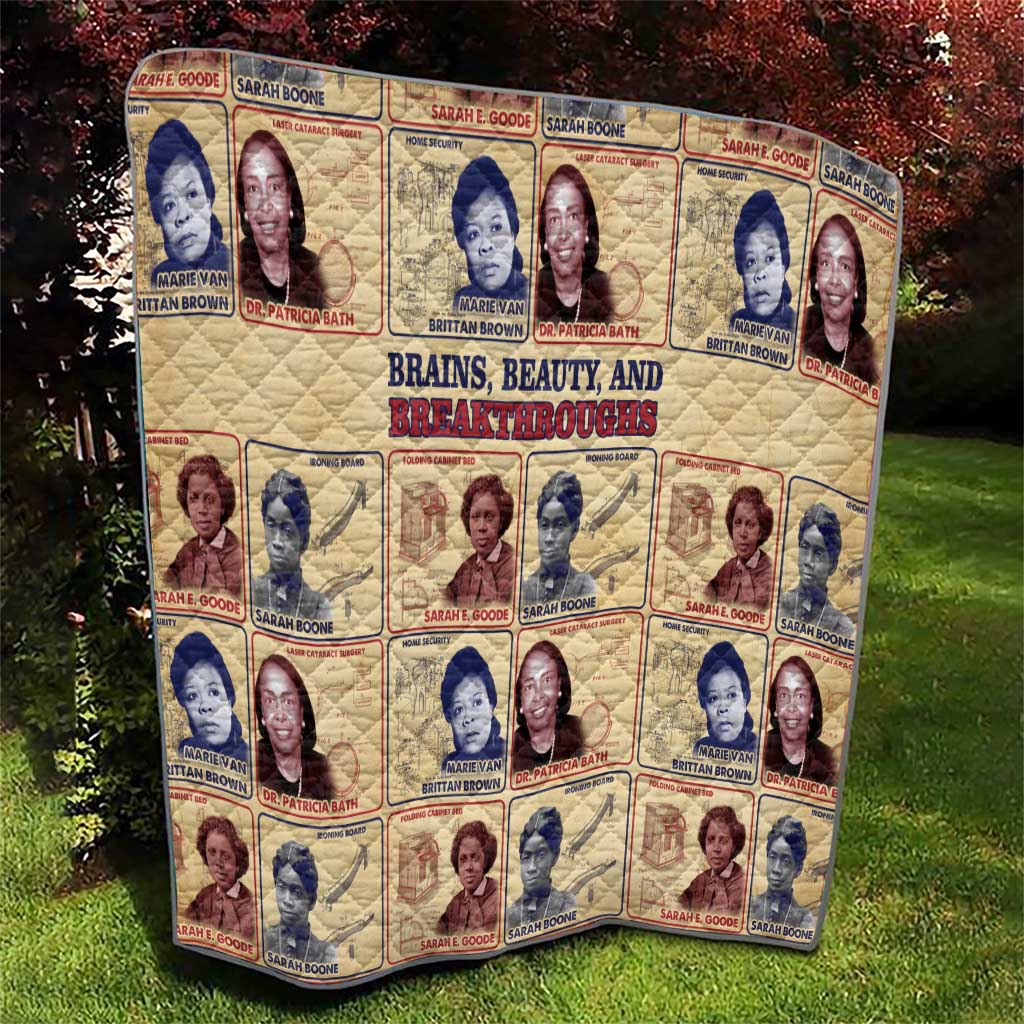 Brains Beauty And Breakthroughs Quilt African Trailblazing Women Inventors and Innovators - Wonder Print Shop