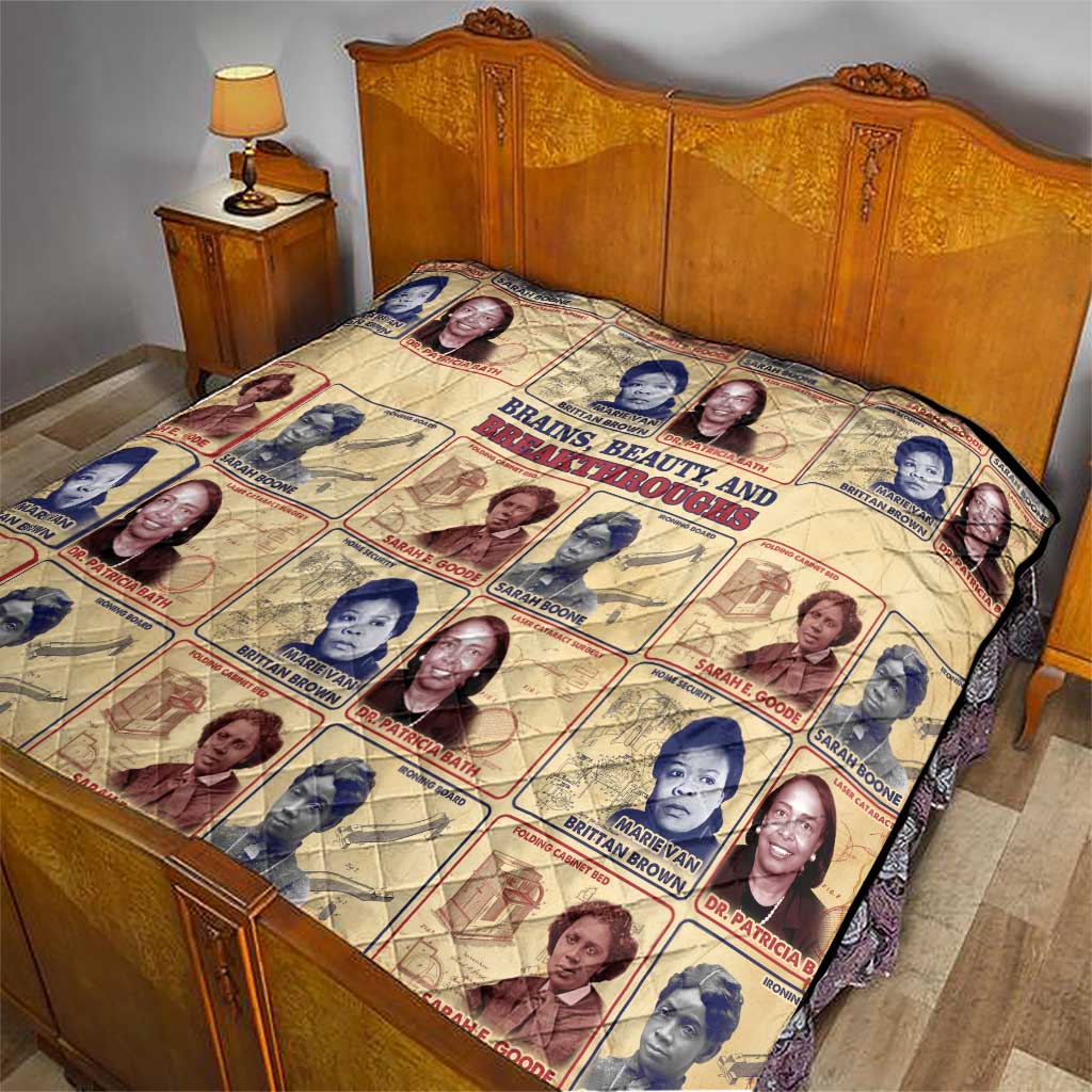 Brains Beauty And Breakthroughs Quilt African Trailblazing Women Inventors and Innovators - Wonder Print Shop