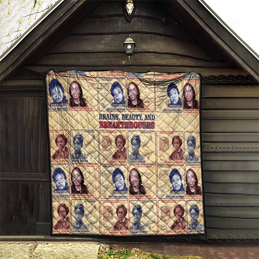 Brains Beauty And Breakthroughs Quilt African Trailblazing Women Inventors and Innovators - Wonder Print Shop