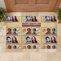 Brains Beauty And Breakthroughs Rubber Doormat African Trailblazing Women Inventors and Innovators - Wonder Print Shop