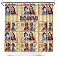 Brains Beauty And Breakthroughs Shower Curtain African Trailblazing Women Inventors and Innovators - Wonder Print Shop