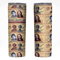 Brains Beauty And Breakthroughs Skinny Tumbler African Trailblazing Women Inventors and Innovators - Wonder Print Shop
