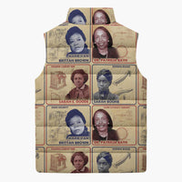 Brains Beauty And Breakthroughs Sleeveless Puffer Jacket African Trailblazing Women Inventors and Innovators - Wonder Print Shop