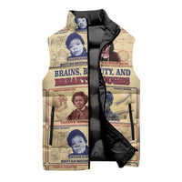 Brains Beauty And Breakthroughs Sleeveless Puffer Jacket African Trailblazing Women Inventors and Innovators - Wonder Print Shop