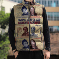 Brains Beauty And Breakthroughs Sleeveless Puffer Jacket African Trailblazing Women Inventors and Innovators - Wonder Print Shop