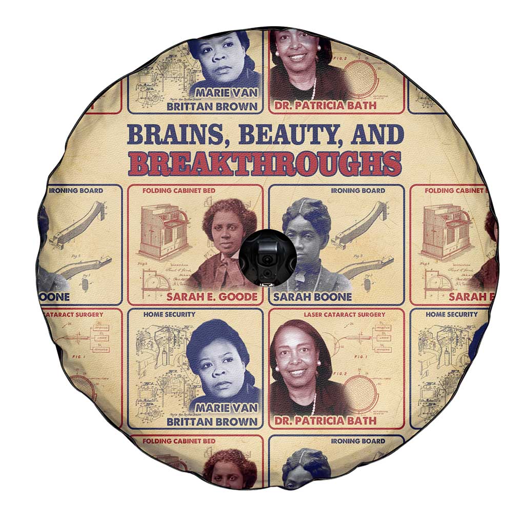 Brains Beauty And Breakthroughs Spare Tire Cover African Trailblazing Women Inventors and Innovators - Wonder Print Shop