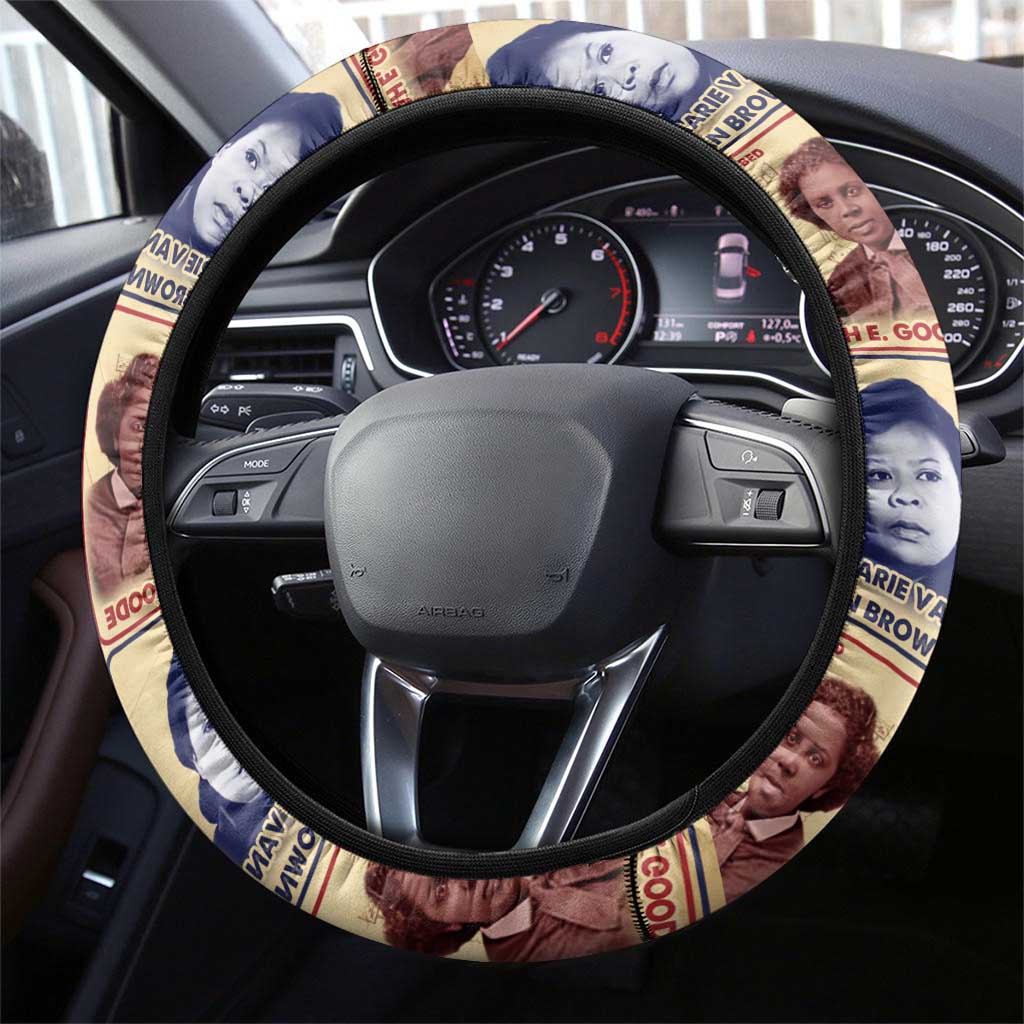 Brains Beauty And Breakthroughs Steering Wheel Cover African Trailblazing Women Inventors and Innovators - Wonder Print Shop