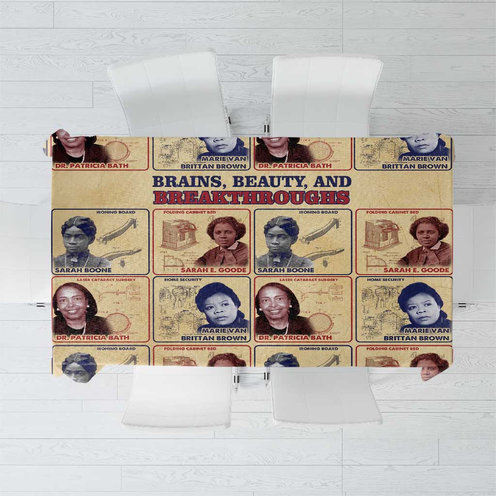 Brains Beauty And Breakthroughs Tablecloth African Trailblazing Women Inventors and Innovators - Wonder Print Shop