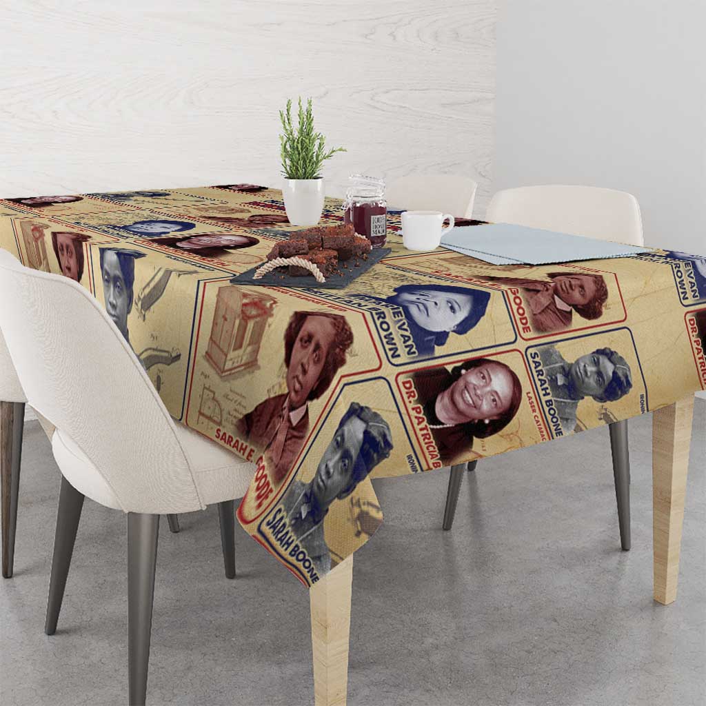 Brains Beauty And Breakthroughs Tablecloth African Trailblazing Women Inventors and Innovators - Wonder Print Shop