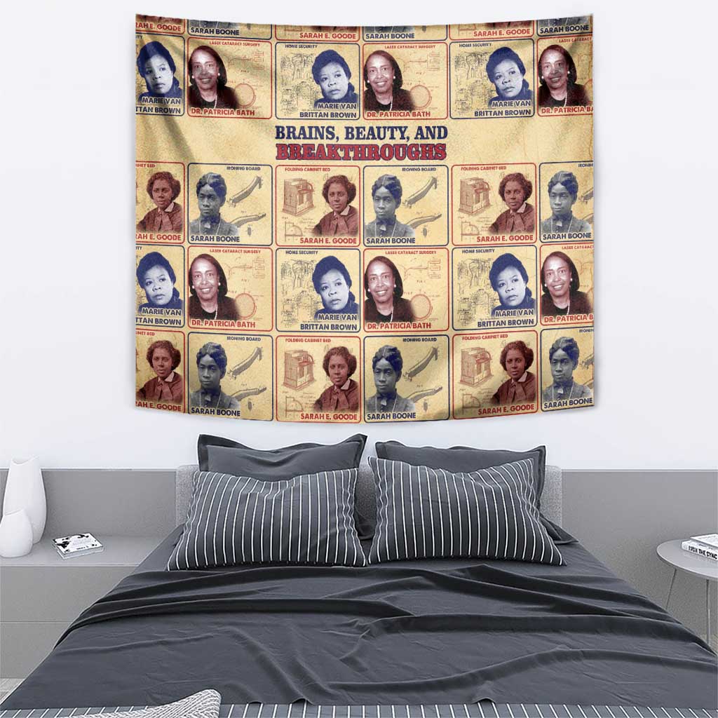 Brains Beauty And Breakthroughs Tapestry African Trailblazing Women Inventors and Innovators - Wonder Print Shop