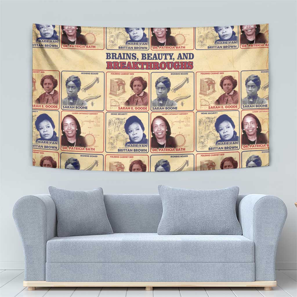 Brains Beauty And Breakthroughs Tapestry African Trailblazing Women Inventors and Innovators - Wonder Print Shop