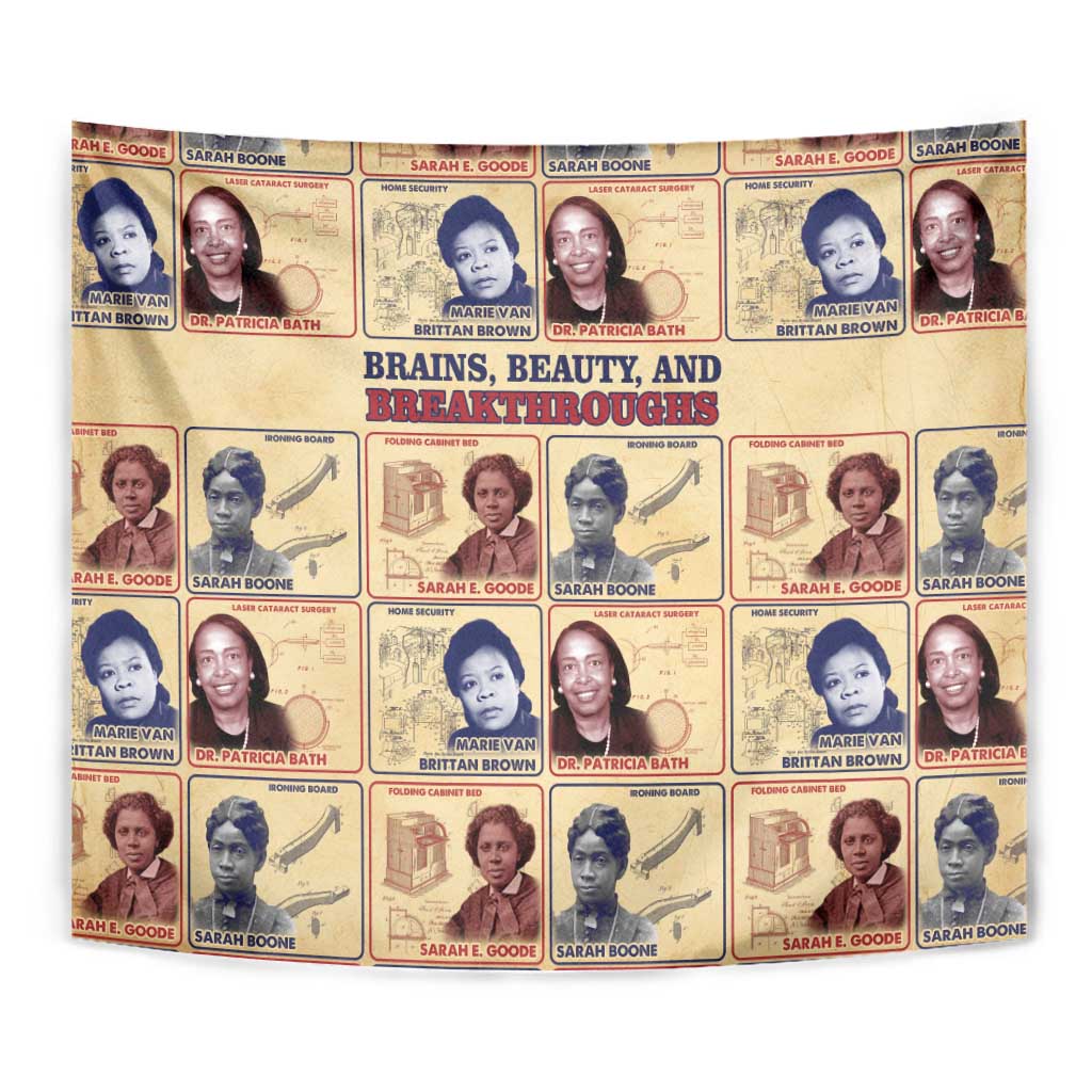 Brains Beauty And Breakthroughs Tapestry African Trailblazing Women Inventors and Innovators - Wonder Print Shop
