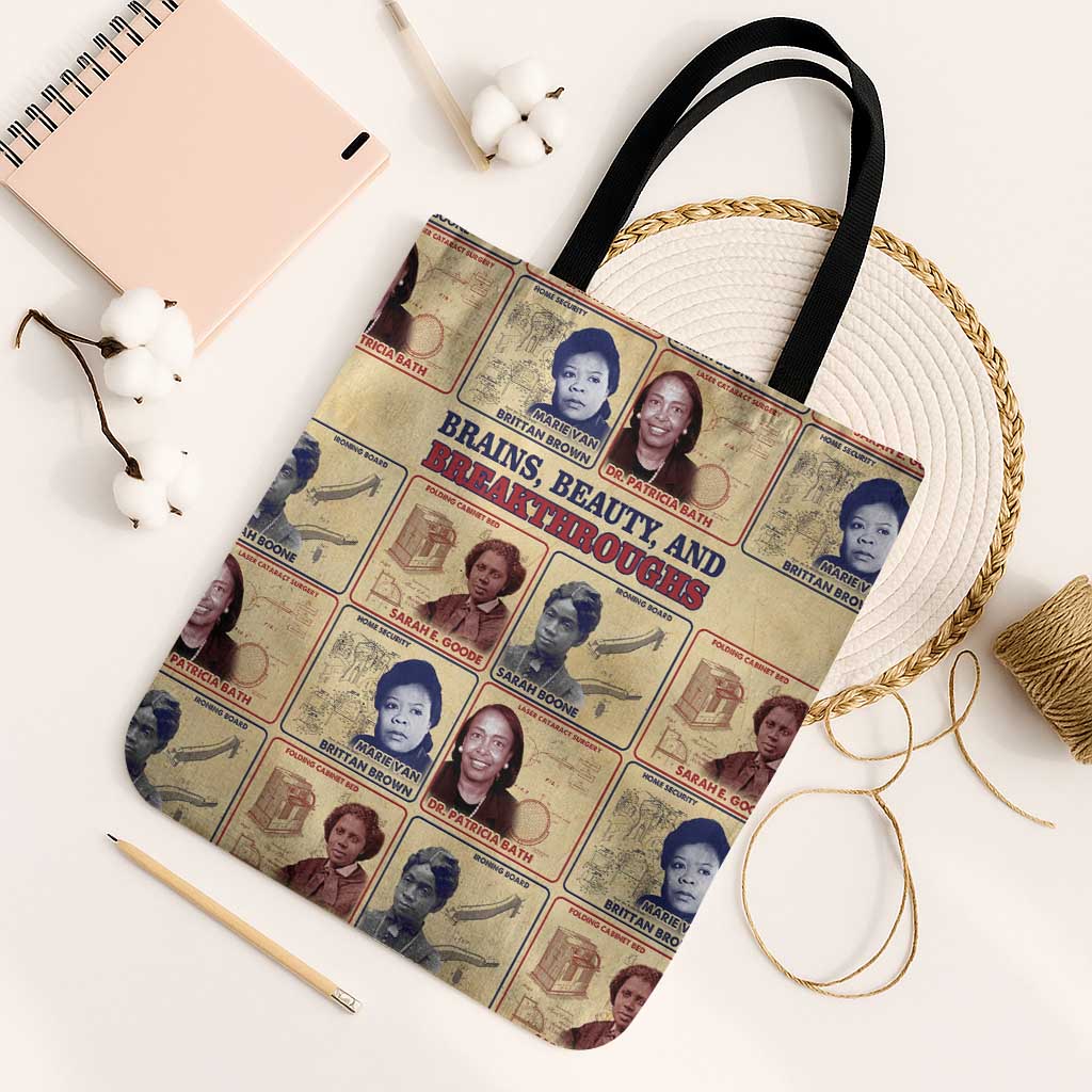 Brains Beauty And Breakthroughs Tote Bag African Trailblazing Women Inventors and Innovators - Wonder Print Shop