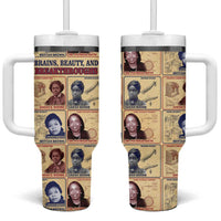 Brains Beauty And Breakthroughs Tumbler With Handle African Trailblazing Women Inventors and Innovators - Wonder Print Shop