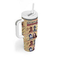 Brains Beauty And Breakthroughs Tumbler With Handle African Trailblazing Women Inventors and Innovators - Wonder Print Shop