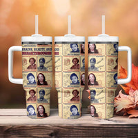 Brains Beauty And Breakthroughs Tumbler With Handle African Trailblazing Women Inventors and Innovators - Wonder Print Shop