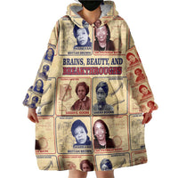 Brains Beauty And Breakthroughs Wearable Blanket Hoodie African Trailblazing Women Inventors and Innovators - Wonder Print Shop