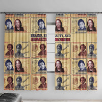 Brains Beauty And Breakthroughs Window Curtain African Trailblazing Women Inventors and Innovators - Wonder Print Shop