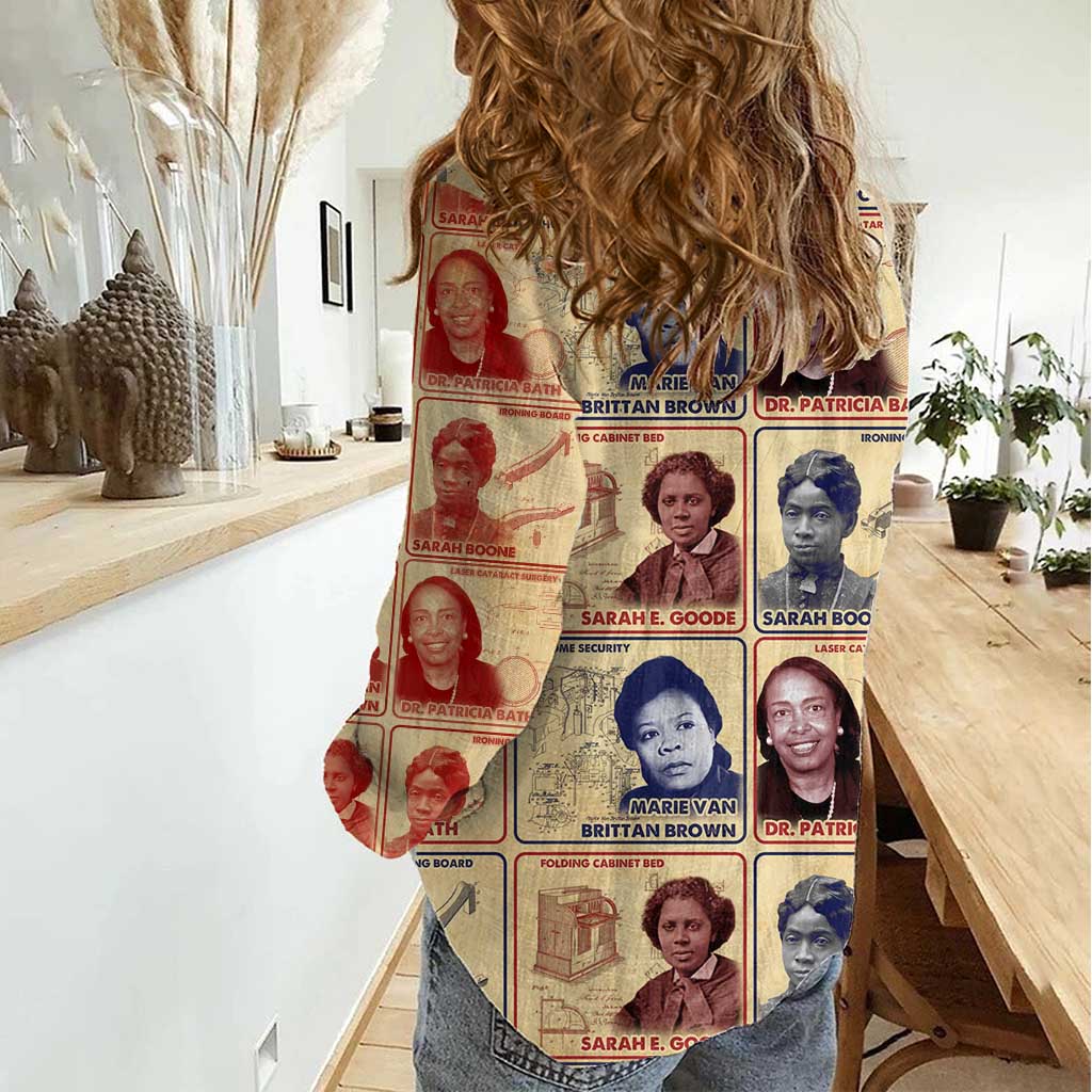 Brains Beauty And Breakthroughs Women Casual Shirt African Trailblazing Women Inventors and Innovators - undefined
