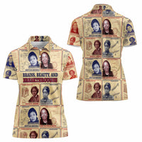 Brains Beauty And Breakthroughs Women Polo Shirt African Trailblazing Women Inventors and Innovators - Wonder Print Shop