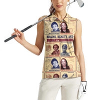 Brains Beauty And Breakthroughs Women Sleeveless Polo Shirt African Trailblazing Women Inventors and Innovators - Wonder Print Shop