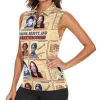 Brains Beauty And Breakthroughs Women Sleeveless Polo Shirt African Trailblazing Women Inventors and Innovators - Wonder Print Shop