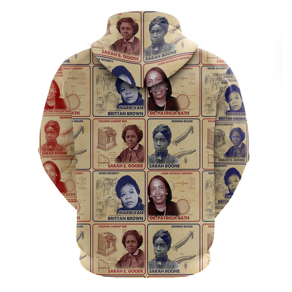 Brains Beauty And Breakthroughs Zip Hoodie African Trailblazing Women Inventors and Innovators - Wonder Print Shop
