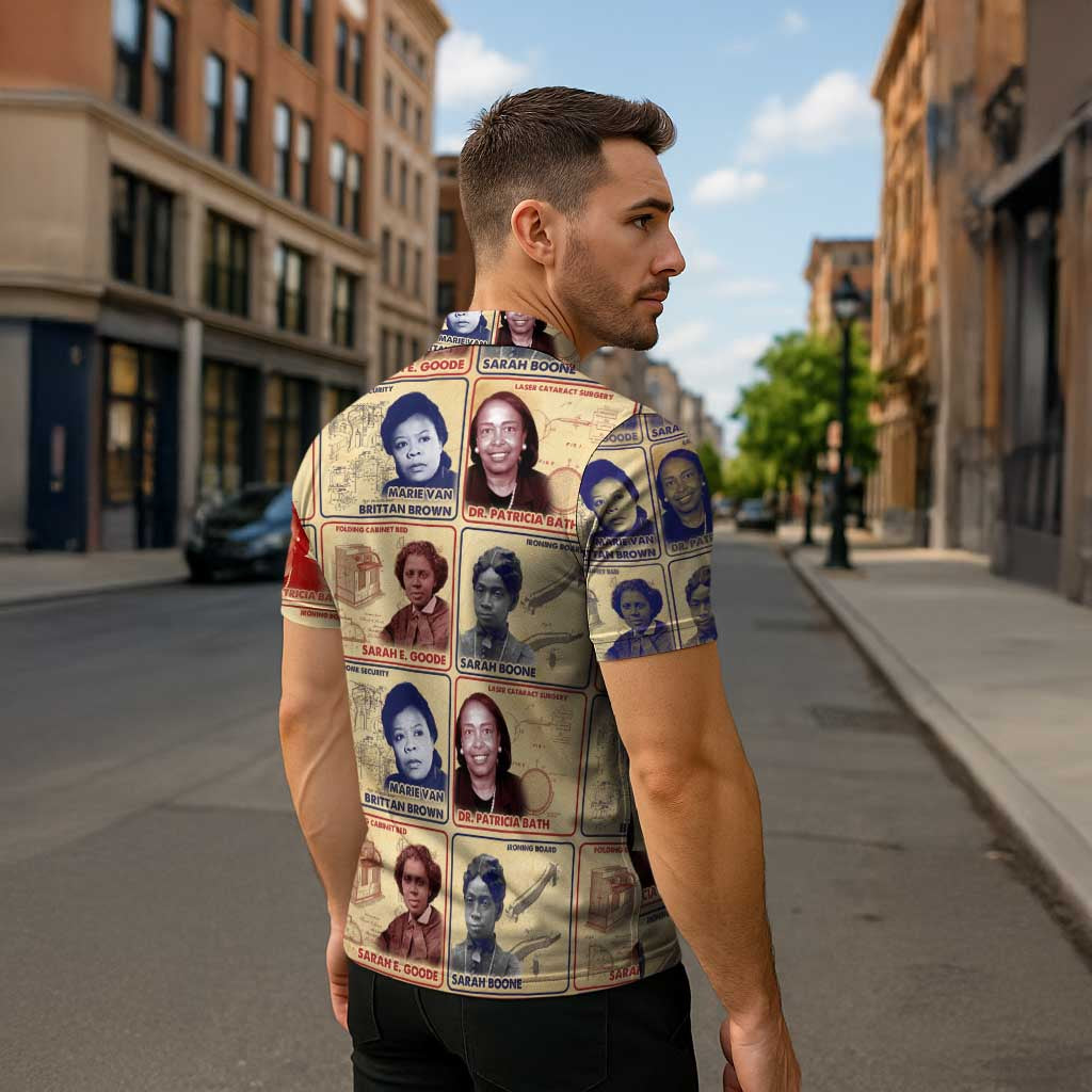 Brains Beauty And Breakthroughs Zipper Polo Shirt African Trailblazing Women Inventors and Innovators - Wonder Print Shop