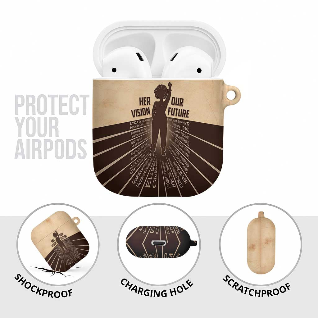 Her Vision Our Future AirPods Case African Influential Black Women Inventors and Pioneers - Wonder Print Shop