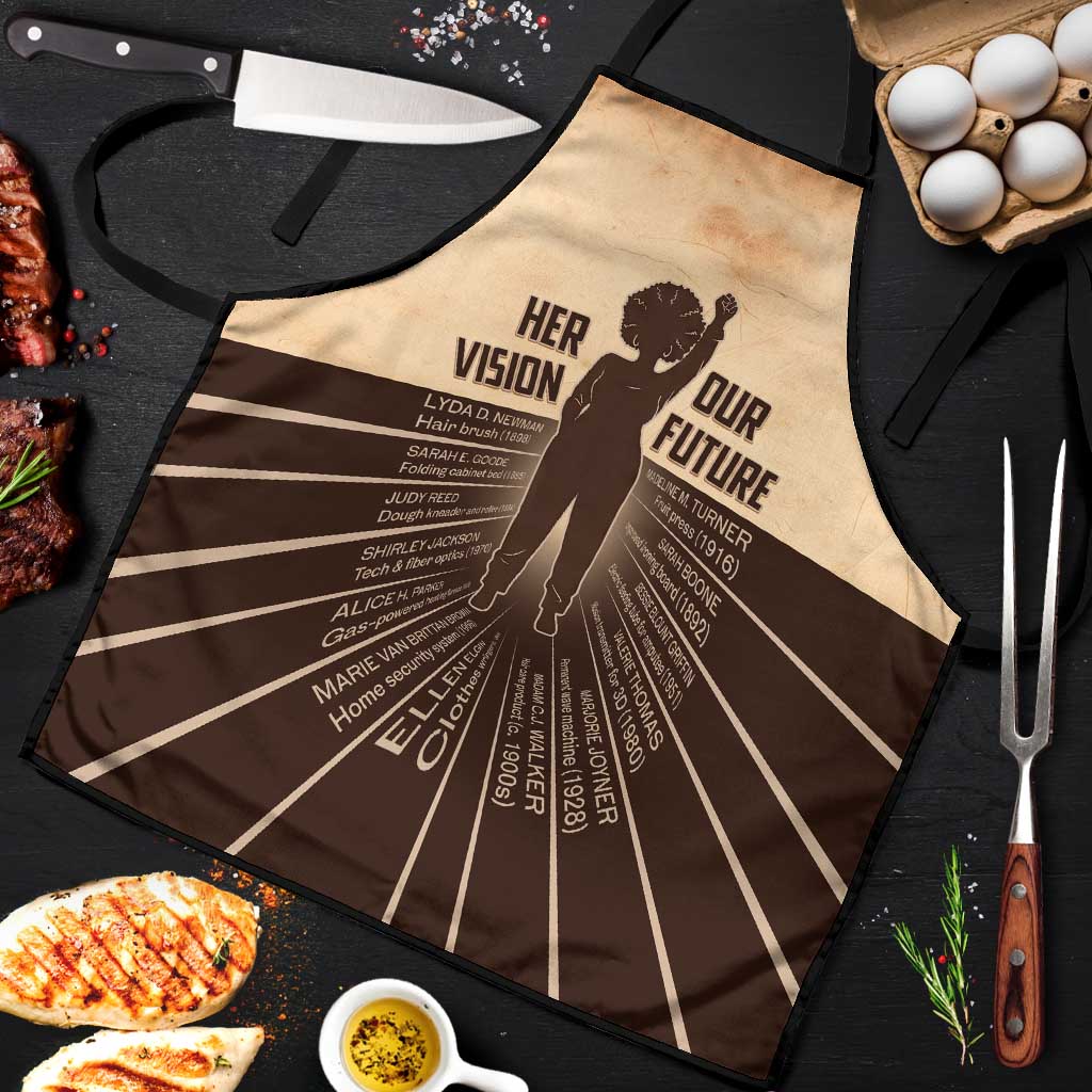 Her Vision Our Future Apron African Influential Black Women Inventors and Pioneers - Wonder Print Shop