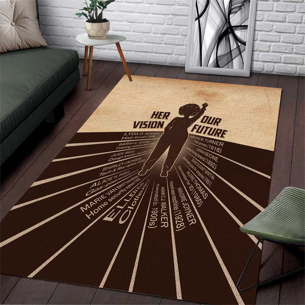 Her Vision Our Future Area Rug African Influential Black Women Inventors and Pioneers - Wonder Print Shop