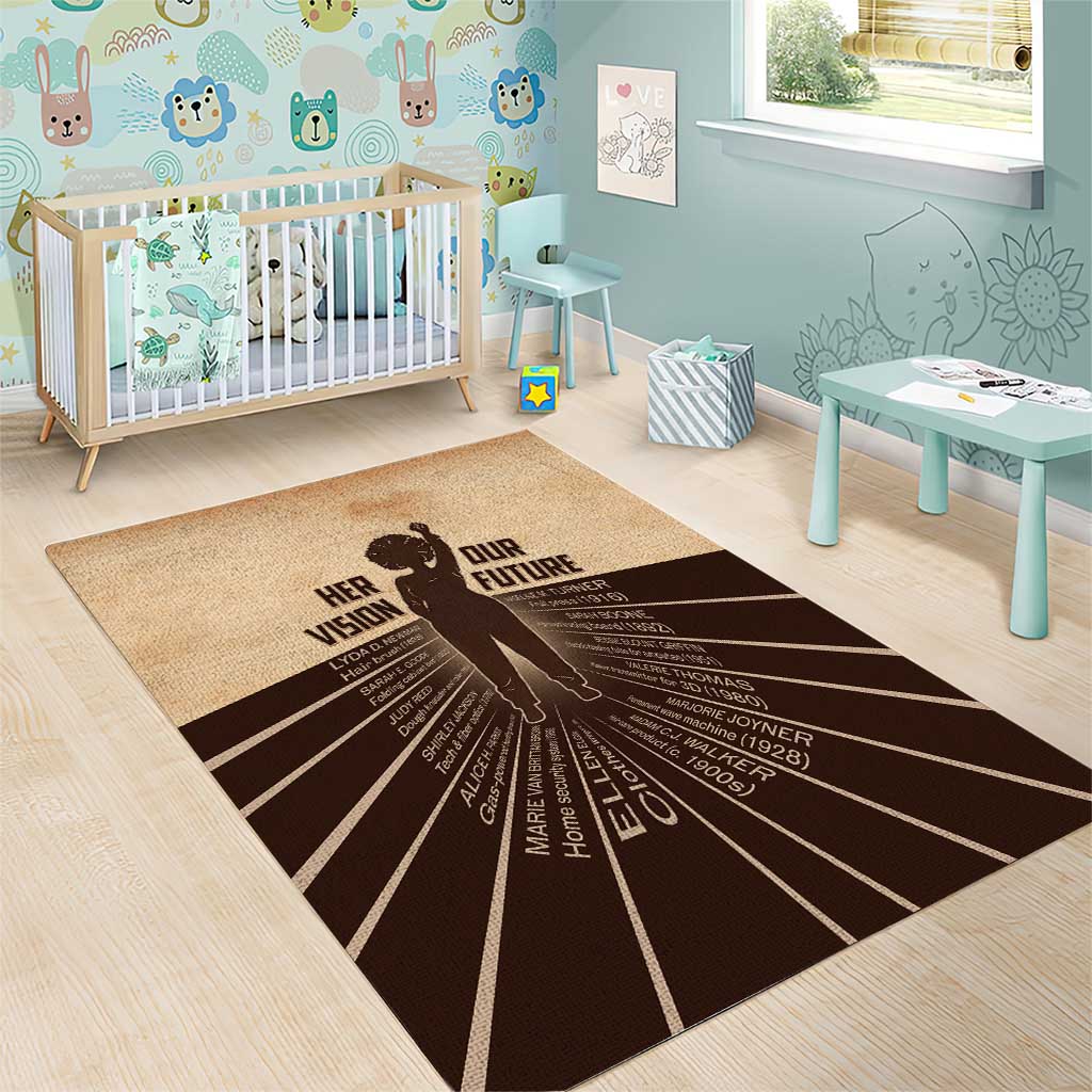Her Vision Our Future Area Rug African Influential Black Women Inventors and Pioneers - Wonder Print Shop