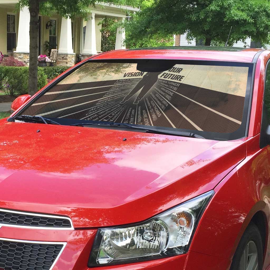 Her Vision Our Future Auto Sun Shade African Influential Black Women Inventors and Pioneers - Wonder Print Shop
