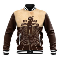 Her Vision Our Future Baseball Jacket African Influential Black Women Inventors and Pioneers - Wonder Print Shop