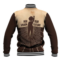 Her Vision Our Future Baseball Jacket African Influential Black Women Inventors and Pioneers - Wonder Print Shop